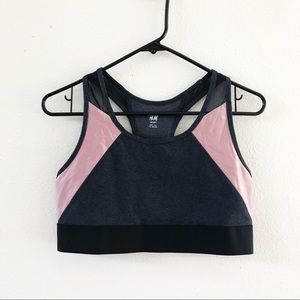 NWOT H&M Pink and Grey Sports Bra
